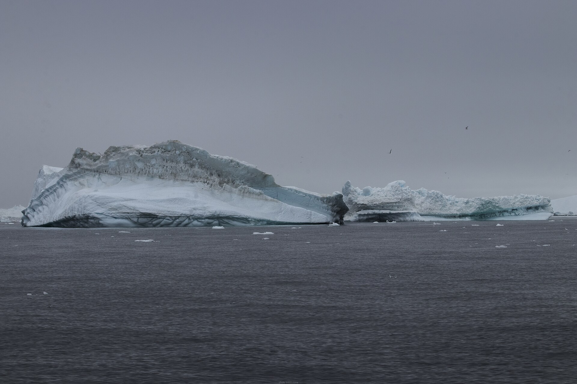 Icebergs de la baie de Disko au Groenland
